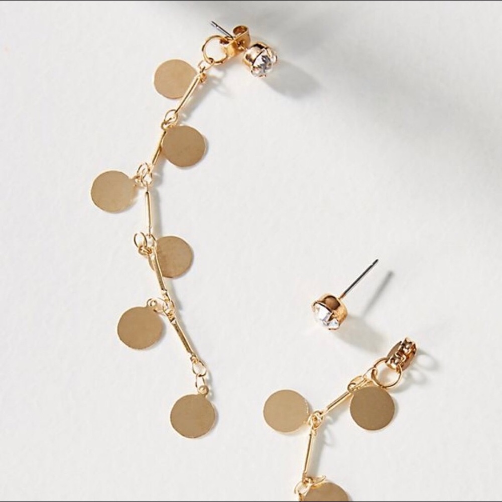 Anthrogologie Ayla Drop Gold Earrings